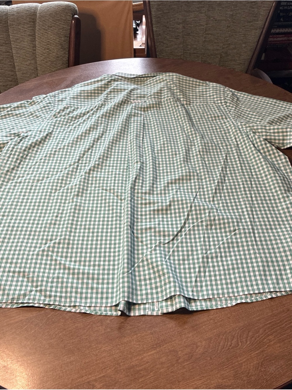 Harbor Bay 4XL Plaid Button Up Short Sleeve Shirt Green Casual